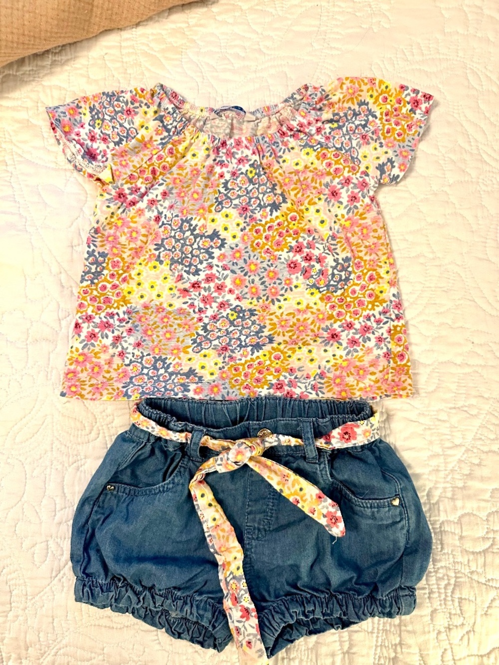 Mayoral Brand Baby Girl Shirt & Shorts Outfit